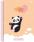Caderno Pequeno Espiral 1/4 Ursinho Panda My Friend 80 Folhas Capa Dura São Domingos