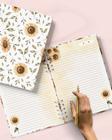 Caderno Personalizado FLORAL 60 Folhas 15,5x21,5 Cm