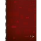 Caderno quadriculado 7x7 espiral capa dura zip 80 folhas Tilibra