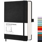 Caderno RETTACY Dotted Journal A5 com capa dura de couro 256p