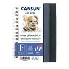 Caderno Sketchbook Canson Mixed Media A5 180g 28 Folhas