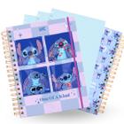 Caderno Smart Colegial c/ 80 Folhas Tira-Põe Stitch Disney