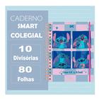 Caderno Smart Colegial Stitch Disney 80 folhas Tira e Põe DAC