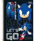 Caderno Sonic Escolar Espiral Capa Dura 80 Folhas 1 Matéria