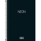 Caderno Tilibra Neon Sem Pauta 1/4 - Preto