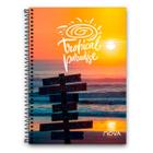 Caderno Tropical Paradise 1 Matéria 96 Folhas - Macrozão