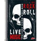 Caderno Univ 1M Capa Dura D+ Masculino Rock 2025 96FL Tilibra