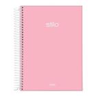 Caderno Universitário 10 Matérias Jandaia Stilo Pastel Rosa - Bignardi