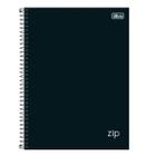 Caderno universitario 1m 80 folhas zip preto cd - tilibra