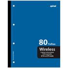 Caderno Universitário 1x1 80 Folhas Coladas Wireless Azul