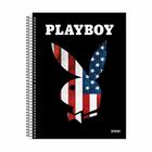 Caderno universitario 1x1 96 folhas capa dura playboy masculino 3519 / 4un / s.domingos