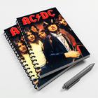 Caderno Universitário 200 fls 10 Mat Rock AC/DC Mod 02