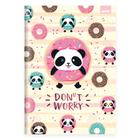 Caderno Universitário Capa Dura 1x1 80 Folhas Panda