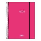 Caderno Universitário Tilibra Espiral Neon Rosa 160 Folhas