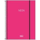Caderno Universitário Tilibra Neon Pink 10 Matérias Capa Plástica