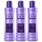 Cadiveu Profissional Plástica dos Fios - Shampoo 300ml, Ativo Liso máximo 300ml, Máscara 300ml