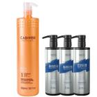 Cadiveu Shampoo Nutri Glow 980ml + Wess Kit NanoSelagem500ml