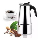 Cafeteira café expresso italiana inox moderno