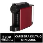 Cafeteira Cápsulas Miniqool Vermelha, Delta Q, 220V