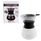 Cafeteira de Vidro Passador de café com Coador Inox Reutilizável 400ml