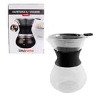 Cafeteira De Vidro Portátil Com Coador Passador De Café Artesanal Com Filtro Em Inox 400ml Prática