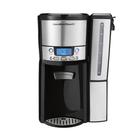 Cafeteira dispensadora Hamilton Beach Brewstation com panela interna de 12 xícaras, reservatório removível, preto e aço inoxidável