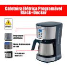 Cafeteira Elétrica Programável Black+Decker CM300GB2 Jarra Inox 220V 900W