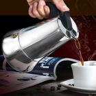 Cafeteira Espresso Latte de Aço Inoxidável, Perco