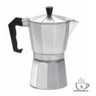 Cafeteira Expresso Italiana Alumínio 350ml Baquelite Preto Válvula de Segurança
