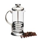 Cafeteira francesa / chaleira de vidro 350ml com tampa e base de inox