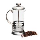 Cafeteira Francesa de 350 ml Inox e Vidro para Café Perfeito