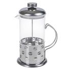 Cafeteira francesa premium inox 600ml com prensa chaleira de vidro