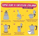 Cafeteira Italiana Expresso Manual Aço Alumínio 3, 6,9 Xicara Café Chá Com Filtro