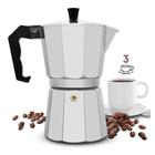 Cafeteira Italiana Moka Café Expresso 6 xícaras Manual Aluminio