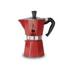 Cafeteira moka express em alumínio Bialetti 6 xícaras 300ml vermelha