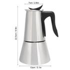 Cafeteira Moka, máquina de café expresso, 6 xícaras, café clássico de aço inoxidável