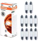 Caixa 10 Unidades Lampada Osram Torpedo 36mm Luz Leitura Interior Placa Posição 10W 12V SV8.5-8 6461