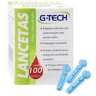 Caixa 100Un Lancetas G-tech Agulha 28g Punção Controle Glicose Diabetes Glicemia Amostra Sangue