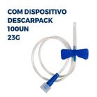 Caixa 100un Scalp Escalpe Nº 23G Com Dispositivo - Descarpack