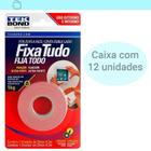 Caixa 12 Fita Dupla Face Fixa Tudo Uso Externo 25Mm X 2M