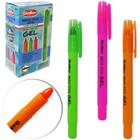 Caixa 12 peças canetas marca texto gel colors papelaria escolar prático