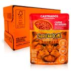 Caixa 12un Ração Úmida Special Cat Sachê Gatos Castrados Carne 85g