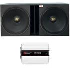 Caixa 2 15'' Woofer Eros E-315 + Módulo Taramps DS800X4 - Vinisound