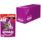 Caixa 20un Ração Úmida Whiskas Sachê Gatos Adultos Carne Jelly 85g