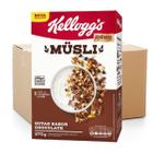Caixa 24 Unidades Cereal Matinal Musli Kelloggs com Gotas Sabor Chocolate e Cereais Integrais 270g - Kit com 24x270g