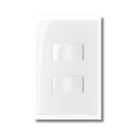 Caixa 25 Unidades - Mg Conj 2 Interruptor Sleek 10a 4x2 Branco