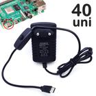 Caixa 40 Fontes Para Raspberry Pi Dc Chaveada 5v 3a Plug USBC Útil U1001