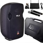 Caixa Acústica Wls S10 Bt Ativa + 2 Microfones Sem Fio Jwl