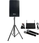 Caixa Ativa Wls Z12 500W Rms Usb Bt + 2 Mic S/ Fio + Tripé