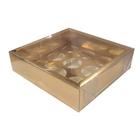 Caixa Base Brigadeiro - Dourado - N2 (13cm x13cm x3,5cm) - 5 unidades - Assk -